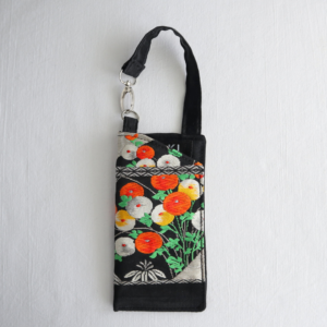 kimono glasses case manju chrysanthemums