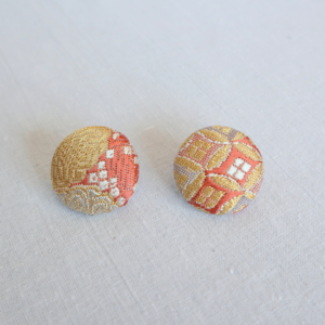 kimono button earrings pure gold thread (copy)